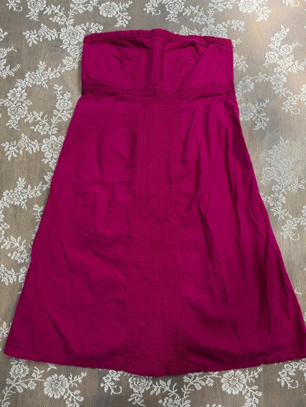 strapless hot pink dress
